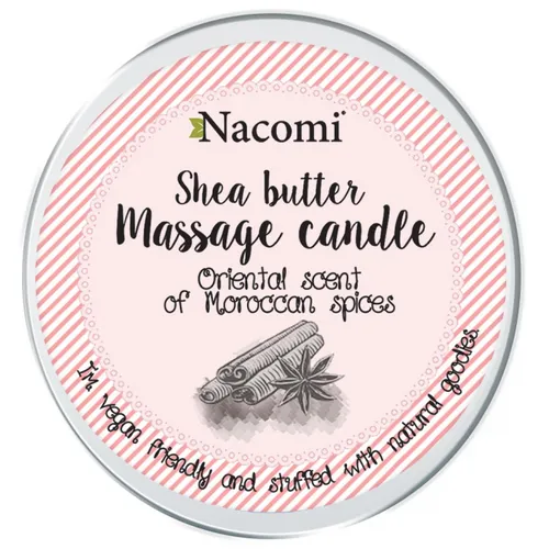 Nacomi Shea Butter Massage Candle 'Oriental Scent of Moroccan Spices' (Świeczka do masażu z masłem shea)
