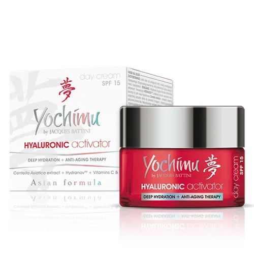 Jacques Battini Yochimu by Jacques Battini, Hyaluronic Activator, Deep Hydration + Anti-aging Therapy  Cream SPF 15 (Krem intensywnie nawilżający i przeciwzmarszkowy)