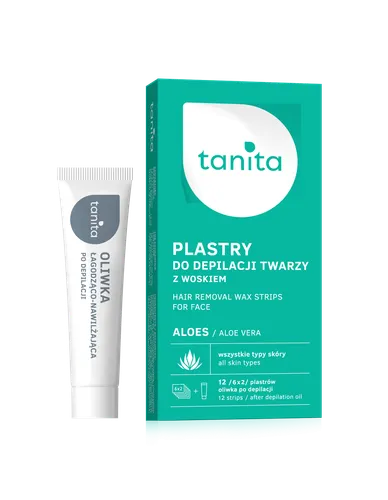 Tanita Aloesowe plastry z woskiem do depilacji twarzy - 1