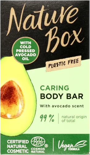 Nature Box Caring Body Bar With Avocado Scent (Kostka myjąca pod prysznic z olejem awokado tłoczonym na zimno)