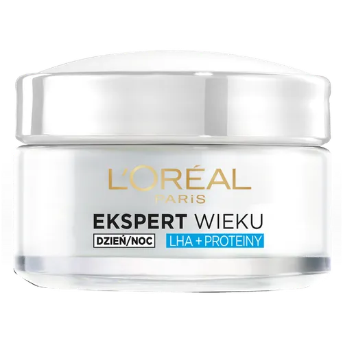 L'Oreal Paris Ekspert Wieku, LHA+Proteiny, Multifunkcyjny krem wygładzający na dzień i na noc 45+