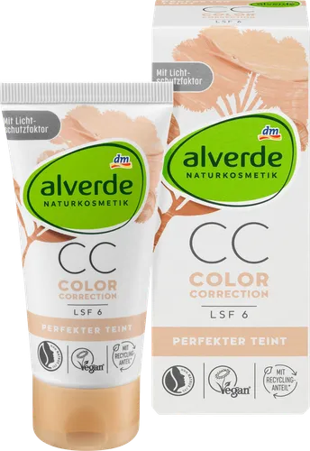Alverde CC Color Correction Creme LSF 6 (Krem CC do każdego typu cery SPF 6)