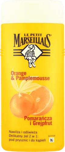 Le Petit Marseillais Douche & Bain Extra Doux Orange & Pamplemousse (Delikatny żel 2w1 pod prysznic i do kąpieli `Pomarańcza i grejpfrut`) - 1