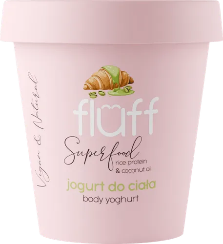 Fluff Superfood, Rice Protein & Coconut Oil, Pistachio Croissant, Body Yoghurt (Pistacjowy rogalik, Jogurt do ciała z proteinami ryżu)