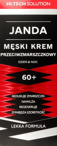 Janda Hi-tech Solution, Męski krem przeciwzmarszczkowy dzień & noc 60+ lekka formuła - 2