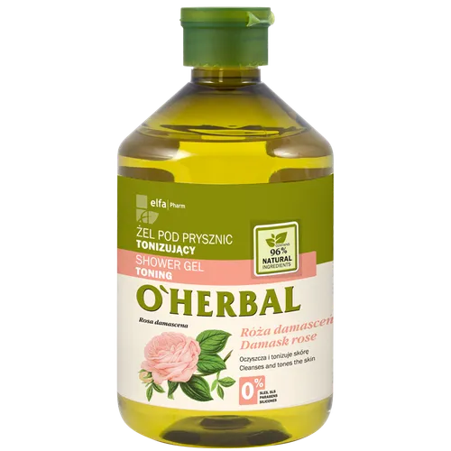 O'Herbal Tonizujący żel pod prysznic z ekstraktem z róży damasceńskiej