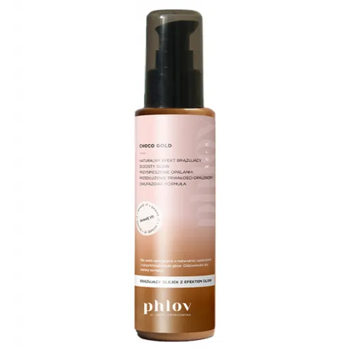 Phlov by Anna Lewandowska Choco Gold, Brązujący olejek z efektem glow