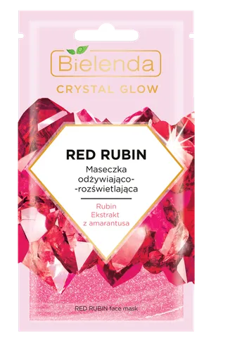 Bielenda Crystal Glow, Maseczka odżywiająco-rozświetlająca `Red Rubin`