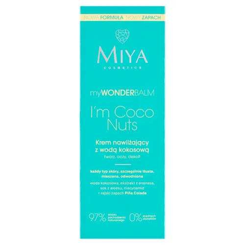 Miya Cosmetics myWONDERBALM I'm Coco Nuts, Krem nawilżający z wodą kokosową (nowa wersja)