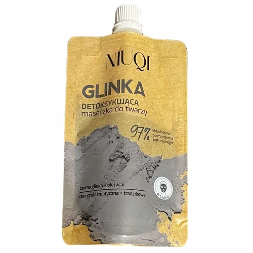 Niuqi Glinka, Detoksykująca maseczka do twarzy `Czarna glinka + olej Acai`