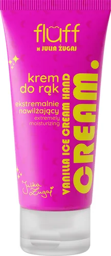 Fluff Fluff x Julia Żugaj, Vanilla Ice Cream Hand Cream (Ekstremalnie nawilżający krem do rąk)