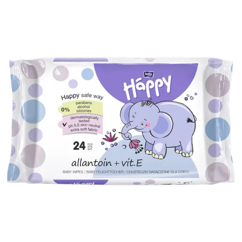 Bella Happy, Chusteczki nasączone dla dzieci z alantoiną i witaminą E - 2