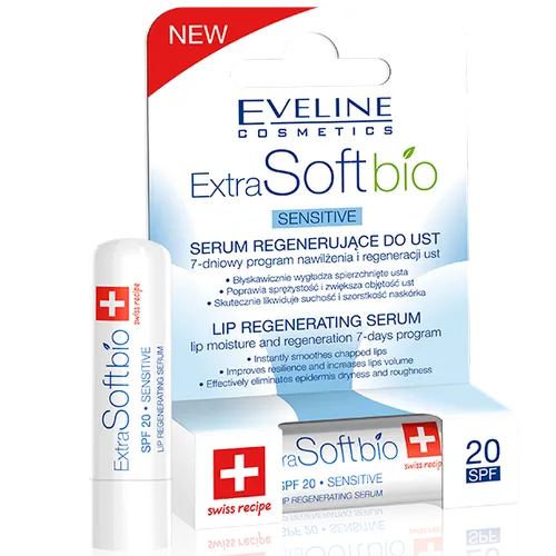 Eveline Cosmetics Extra Soft Bio, Serum regenerujące do ust `Sensitive`