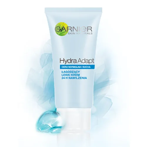 Garnier Hydra Adapt, Łagodzący lekki krem do cery normalnej i suchej