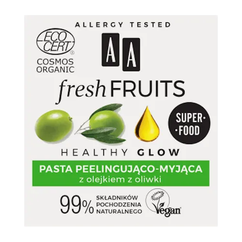 AA Fresh Fruits, Pasta peelingująco-myjąca z olejkiem z oliwki