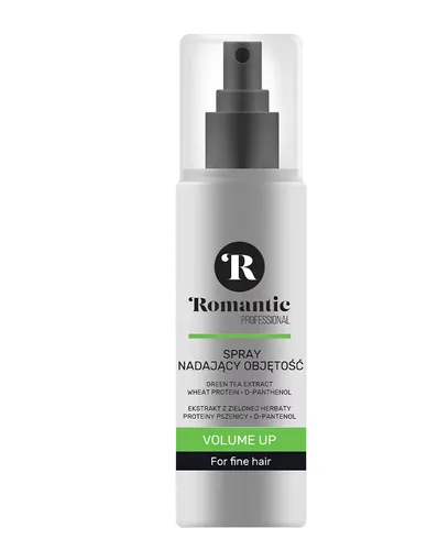 Romantic Professional, Volume Up Green Tea Extract Wheat Protein D-Pathenol (Spray nadający objętość `Ekstrakt z zielonej herbaty, proteiny pszenicy, d-pantenol`)
