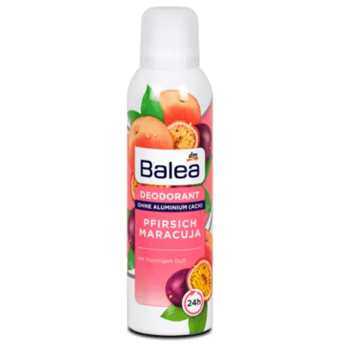 Balea Pfirsich & Maracuja Deodorant Spray 24h (Dezodorant w sprayu `Brzoskwinia i marakuja`)