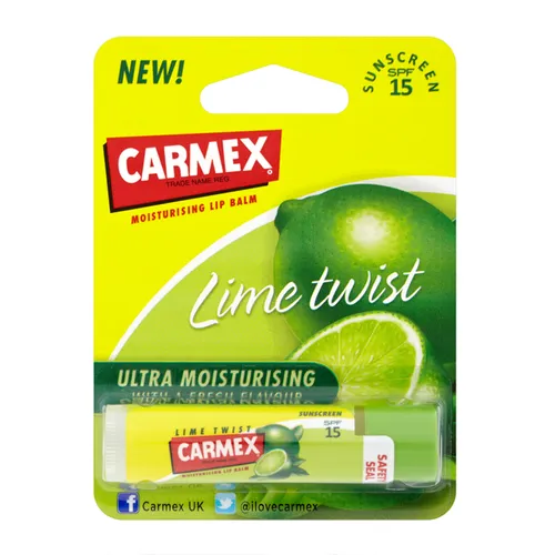 Carma Laboratories Carmex, Moisturising Lip Balm Lime Twist (Intensywnie nawilżający balsam w sztyfcie orzeźwiający) - 2