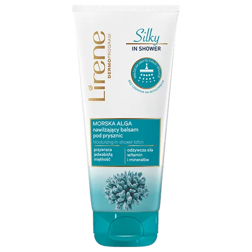 Lirene Dermoprogram Silky in Shower, Nawilżający balsam pod prysznic 'Morska alga'