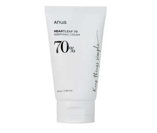 Anua Heartleaf, 70% Soothing Cream (Łagodzący krem do twarzy z pstrolistką)