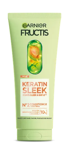 Garnier Fructis, Keratin Sleek, Conditioner (Odżywka do włosów suchych i puszących się)