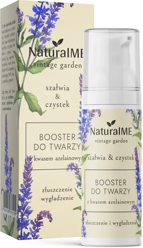 NaturalME Vintage Garden, Szałwia & Czystek, Booster do twarzy z kwasem azelainowym