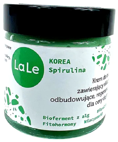 La-Le Korea, Krem do twarzy zawierający składniki odbudowujące, regenerujące dla cery dojrzałej `Spirulina`
