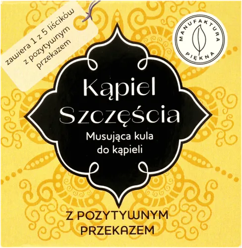 Manufaktura Piękna Kąpiel Szczęścia, Musująca kula do kąpieli z pozytywnym przekazem `Pustynna tęcza` - 1