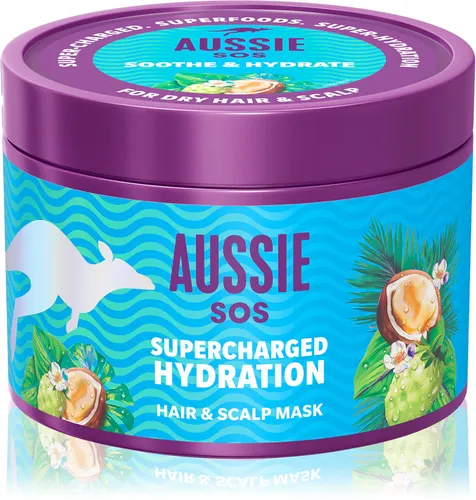 Aussie SOS, Supercharged Hydration, Hair & Scalp Mask (Łagodząco-nawilżająca maska do włosów i skóry głowy)