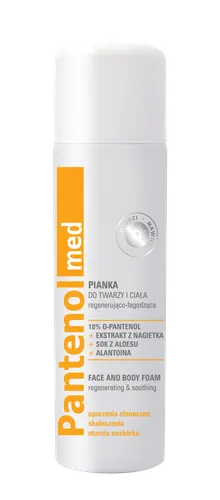 Instytut dermokosmetyków Ideepharm Sp. z o.o. Pantenol Med, Face and Body Foam (Pianka do twarzy i ciała regenerująco-łagodząca)