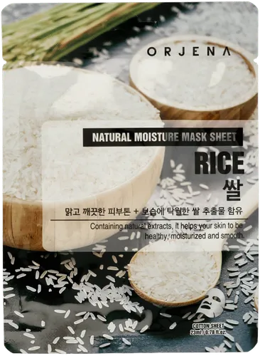 Orjena Natural Moisture Mask Sheet Rice (Maska w płachcie z ryżem rozświetlająca)