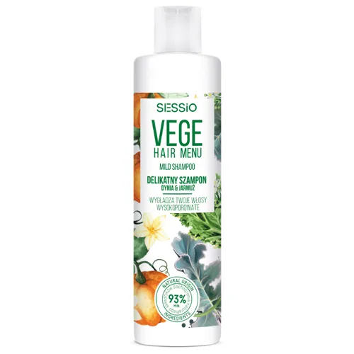 Sessio Hair Vege Cocktail, Smoothing Shampoo (Wygładzający szampon do włosów 'Dynia & Jarmuż') - 2