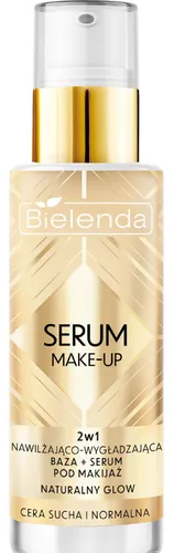 Bielenda Serum Make-Up, 2w1 Nawilżająco-wygładzająca baza + serum pod makijaż `Naturalny Glow`