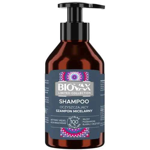 L'biotica Biovax Limited Collection, Aktywny węgiel i acai amazońskie, Oczyszczający szampon micelarny - 2