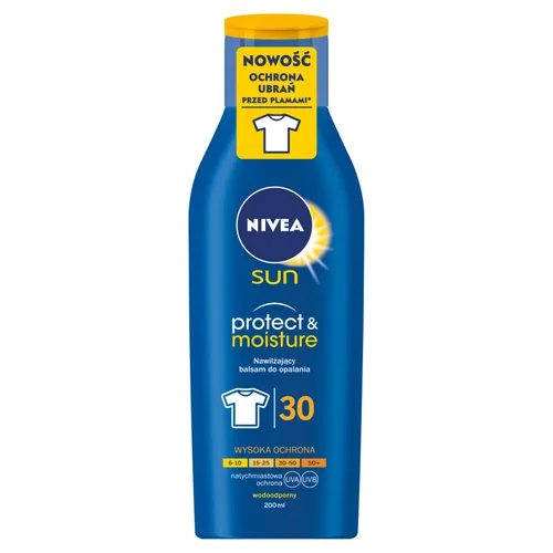 Nivea Sun, Protect & Moisture, Nawilżający balsam do opalania SPF 30 (stara wersja)