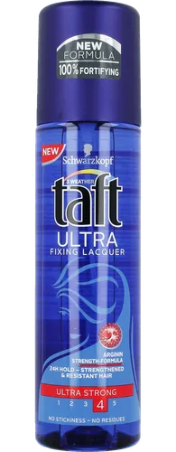 Schwarzkopf Taft Ultra Fixing Laquer Arginine Strength Formula (Supermocny modelujący lakier  do włosów z formułą Arginine Strength) - 3