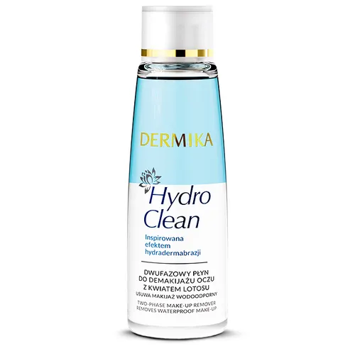 Dermika HydroClean, Dwufazowy płyn do demakijażu oczu z kwiatem lotosu