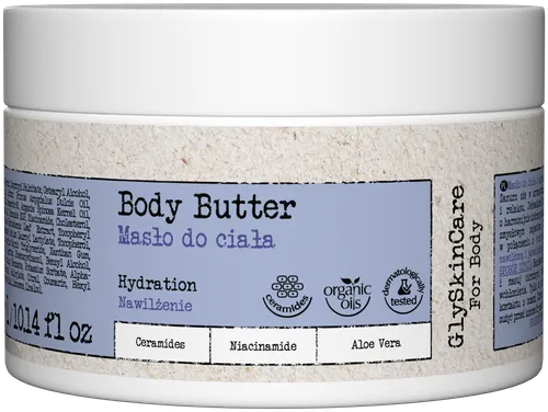 GlySkinCare Hydration, Body Butter, Nawilżające masło do ciała z ceramidami i olejem arganowym