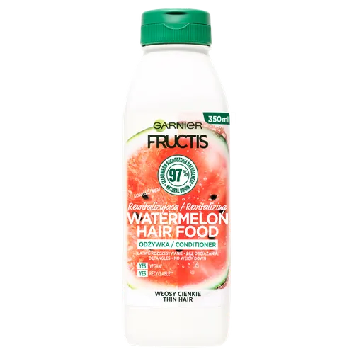 Garnier Fructis, Hair Food, Watermelon Revitalizing Conditioner (Rewitalizująca odżywka do włosów cienkich)