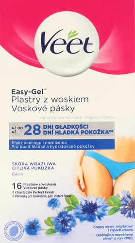 Veet Easy-Gel, Plastry z woskiem do depilacji bikini