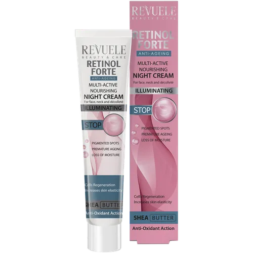 Revuele Beauty & Care, Retinol Forte, Anti-ageing Multi-active Nourishing Night Cream (Multiaktywny krem do twarzy z retinolem na noc)