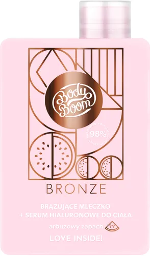 BodyBoom Bronze, Brązujące mleczko + serum hialuronowe do ciała