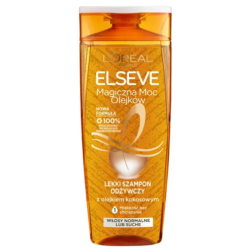 L'Oreal Paris Elseve, Magiczna Moc Olejków, Lekki szampon odżywczy z olejkiem kokosowym - 1