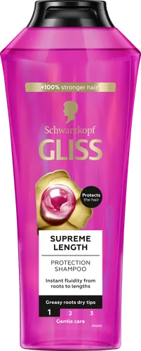 Schwarzkopf Gliss Supreme Length, Shampoo (Szampon do włosów długich z regenracyjnymi mikro-lipidami i ekstraktem z piwonii) - 1