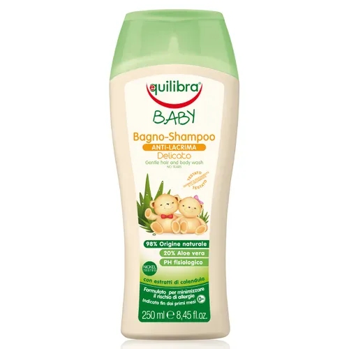 Equilibra Baby, Bagno-Shampoo Anti-Lacrima (Łagodny szampon do ciała i włosów  0m+) - 2