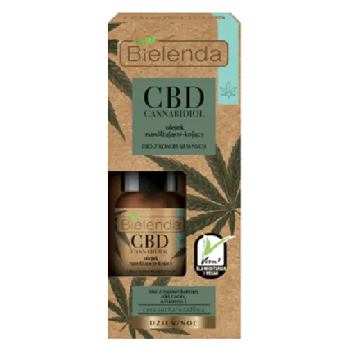 Bielenda CBD Cannabidiol, Olejek nawilżająco-kojący na dzień i na noc