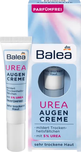 Balea Augencreme Urea 5% (Bezzapachowy krem pod oczy z 5% mocznikiem)
