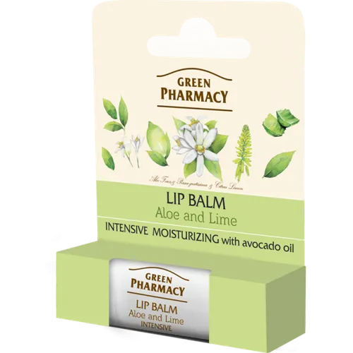 Green Pharmacy Nawilżający Balsam do ust SPF 10 `Aloes i limonka` - 1