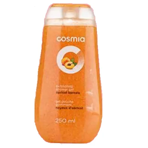 Cosmia Exfoliating Shower Gel Apricot Kernels (Żel pod prysznic z peelingiem z pestki moreli)
