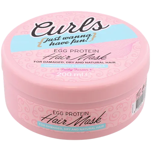 Action Curls Just Wanna Have Fun !, Egg Protein Hair Mask (Maska do włosów z białkiem jaja)